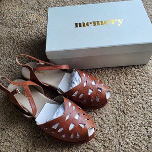 Memery Shoes 1950s Summer Sandals Brown - 9 US/ 40 EU